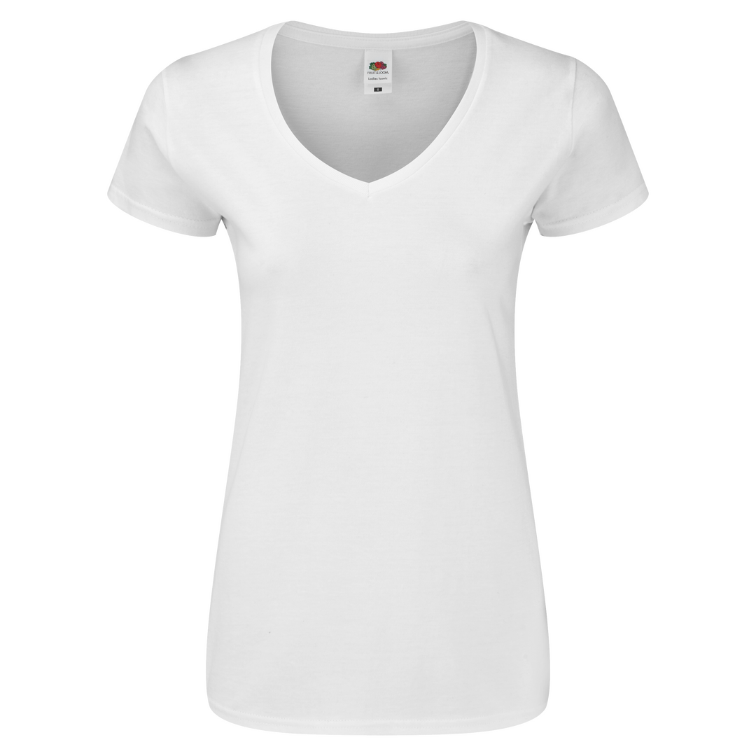 Camiseta Mujer Blanca Iconic V-Neck